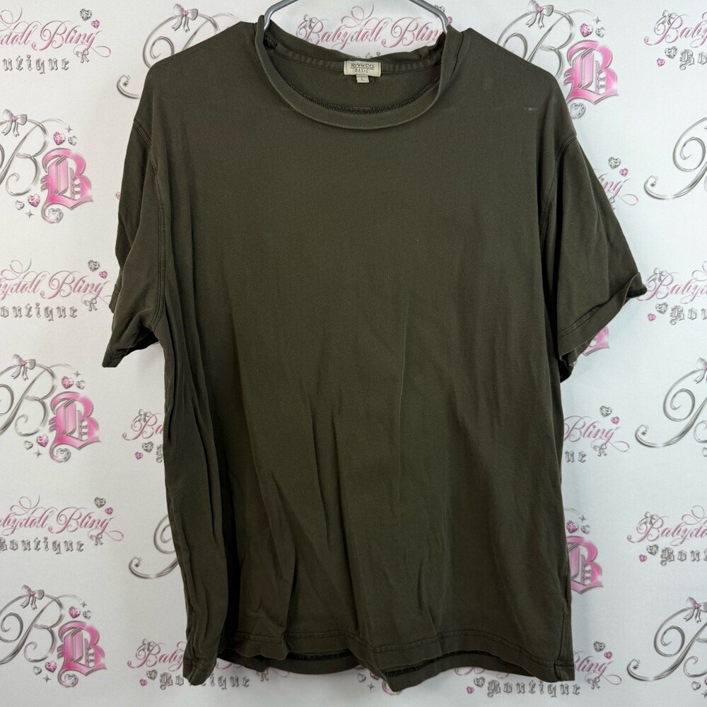 RW&CO. T-shirt vintage style military deep Dark Olive Short Sleeve Tee shirt